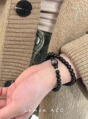 冷淡风气质黑玛瑙串珠手链