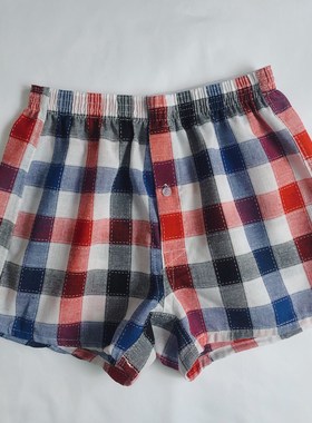 Classic Plaid Men's Boxers Cotton Mens Underwear Trunks Wov
