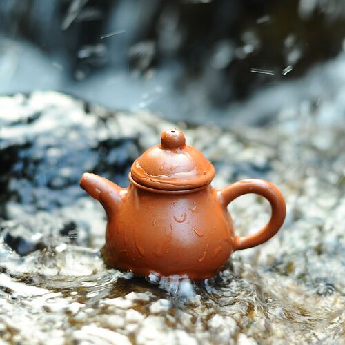 mini purple clay teapot yixing purple clay pot zisha tea set - 图1
