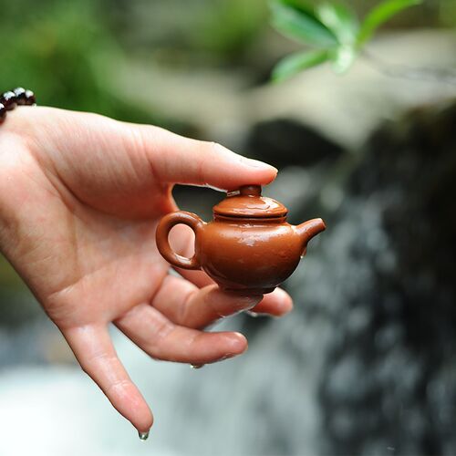 mini purple clay teapot yixing purple clay pot zisha tea set - 图2