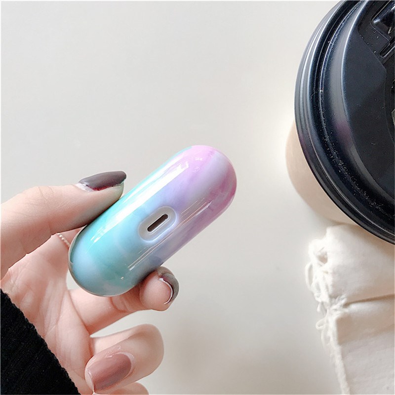 Kjoew For Airpods Pro Case Pure Color Marble Shatter Patter - 图2