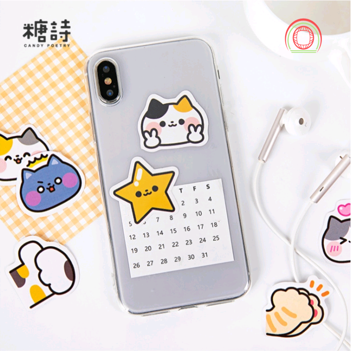 45 Pcs Cute Cat Stickers Vinyl Decals Animals Kitten Sticker - 图2