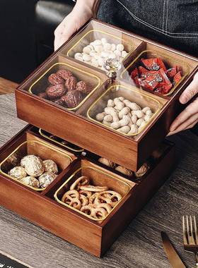 2023新款春节过年家居装饰品摆件酒柜客厅茶几果盘乔迁礼物干果盒