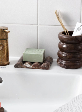 丹麦fermliving置物牙杯大理石