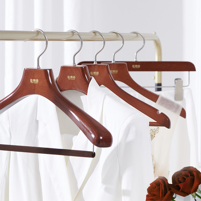 金领结原木实木榉木木质衣架衣柜衣帽间衣撑无痕大衣西服衬衫衣挂,淘宝优惠券,粉丝福利购,淘宝优惠卷