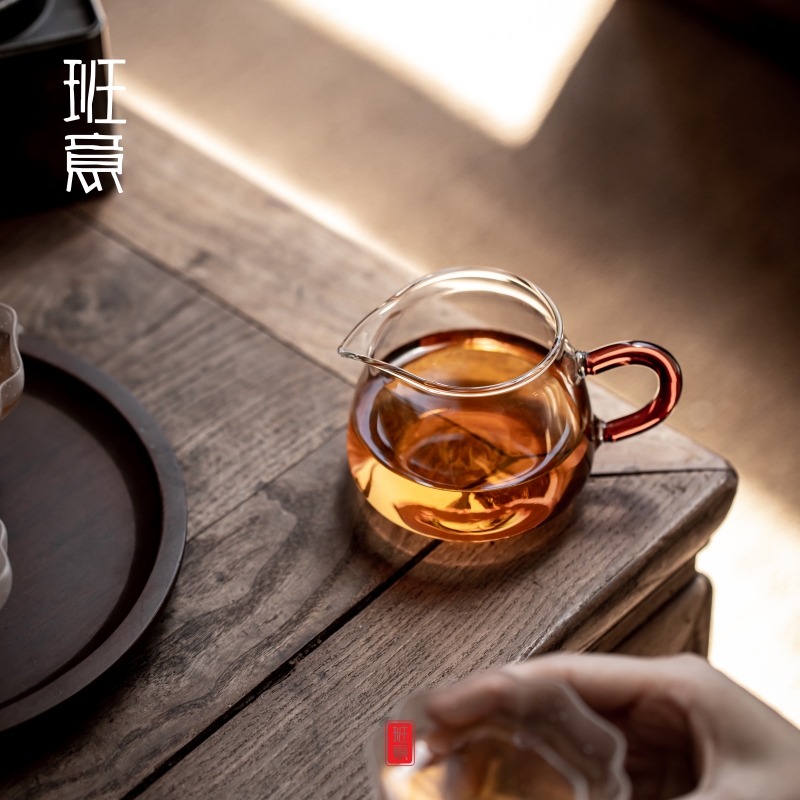 班意 公杯 分茶器 公道杯分茶匀杯茶海200ML纯手工高硼硅耐热玻璃