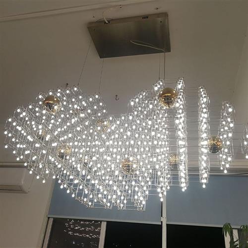 售楼部吊灯酒店工程光立方满天星会所吊灯餐厅公装灯具 - 图1