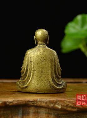 古铜佛小铜像随身口袋佛陀佛祖文殊普贤观音地藏菩萨覆古实心铜佛