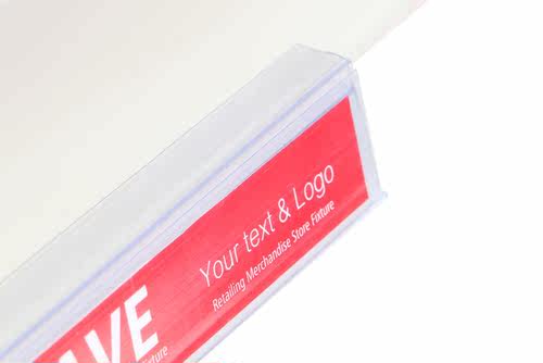 Glass Wood Shelf Data Strips -On Mechandise Price Tag Displa - 图1