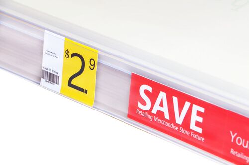 Glass Wood Shelf Data Strips -On Mechandise Price Tag Displa - 图2