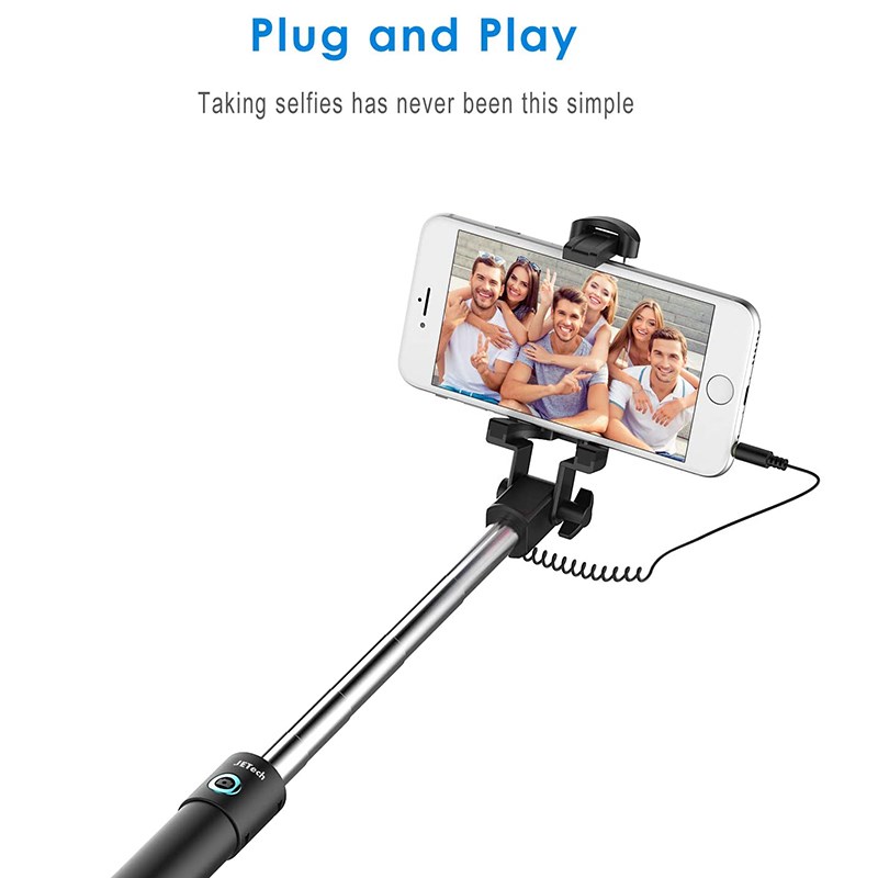 Extendable Wired Monopod Selfie Stick For iPhone 12 Mini 11 - 图2