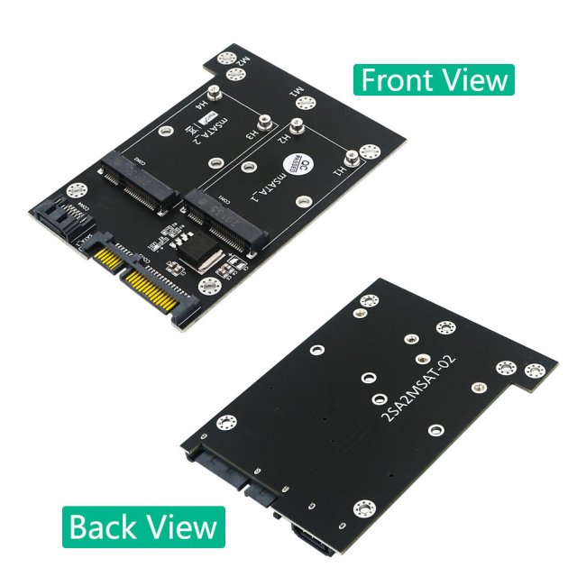 2 in 1 Msata SSD to Dual 2.5 inch SATA3 Adapter Support High-图3