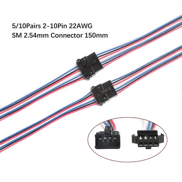 10/5 Pairs JST SM 2.54mm Connector 2pin / 3pin / 4pin / 5pin - 图0