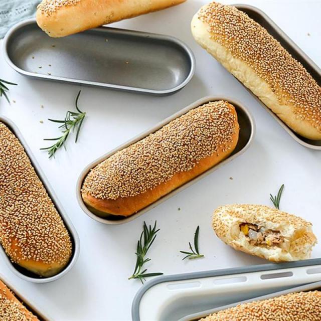 Carbon Steel Oval Shaped Bread Pan Baking Non-stick Loaf Pan - 图0