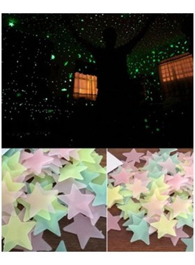 50pcs 3D Stars Glow Wall ers In The Dark Luminous Fluorescen