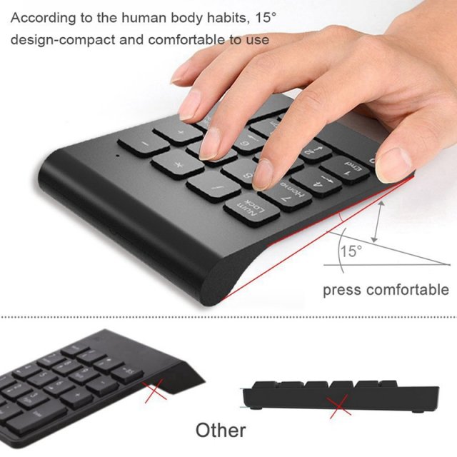 2 Pcs Wireless 2.4Ghz 18 Keys Number Pad Numeric Keypad Keyb - 图0