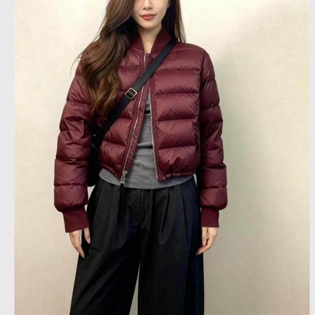 现货！酒红色轻薄排骨羽绒服棉服女短款小个子巨好看新年冬装外套,淘宝优惠券,粉丝福利购,淘宝优惠卷
