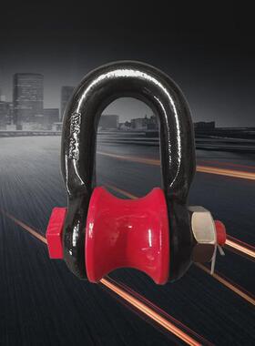 起重滚轮式吊环3T5T卸扣工地船用重型U型卸扣滑轮滑车