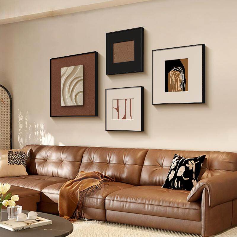 法式中古风客厅装饰画沙发背景墙高级感组合壁画意式极简餐厅挂画,淘宝优惠券,粉丝福利购,淘宝优惠卷