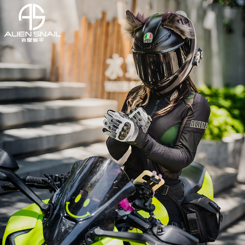外星蜗牛摩托车护甲衣夏季骑行服男女防摔机车赛车服摩旅速干衣 - 图3