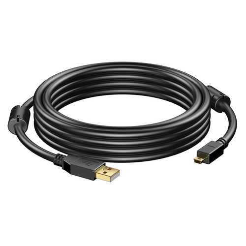 miniusb数据线T型口适用于三菱Q系列USB-Q06UDEH PLC编程电缆下载线触摸屏GOT1000/GT11/GT15/GS2107加长5米8 - 图3