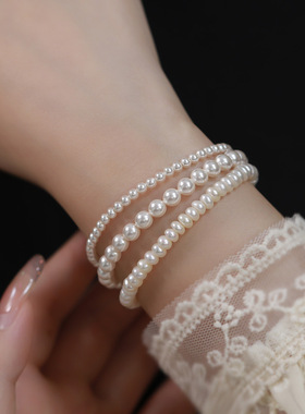 施家珍珠手链女简约百搭气质时尚