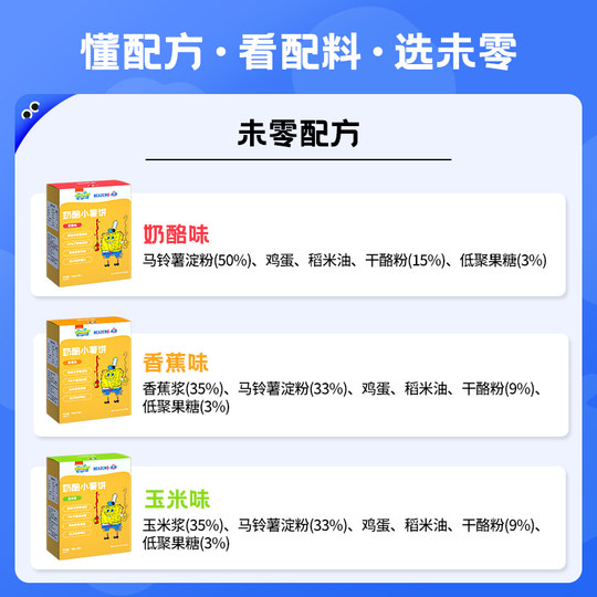 未零beazero海绵宝宝奶酪小薯饼1盒 儿童零食饼干薯片独立小包装
