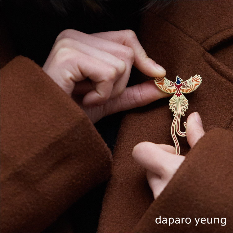 daparo yeung达普罗寿带鸟原创胸针女男祝福徽章精致领针节日礼物-图1