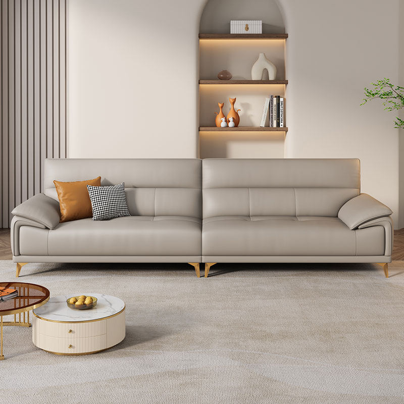 真皮沙发头层牛皮客厅现代直排奶油 途帛皮艺沙发