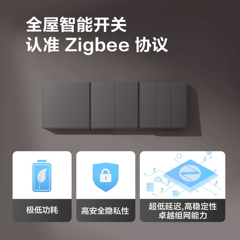 Aqara绿米智能墙壁零火单火开关d1米家家居小爱语音无线控制面板 - 图2