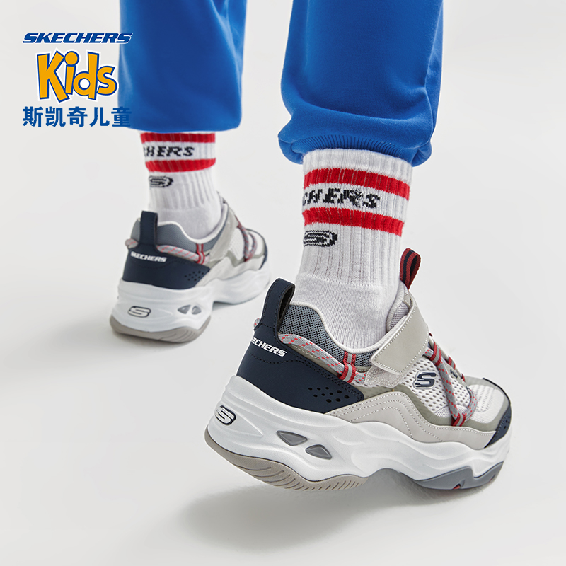 Skechers斯凯奇童鞋春秋男女大童熊猫鞋运动鞋405210L官方旗舰店-图2