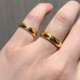 Gold bag silver loach back ring men and women ancient style inheritance plain ring couple pair ring tail ring birthday gift