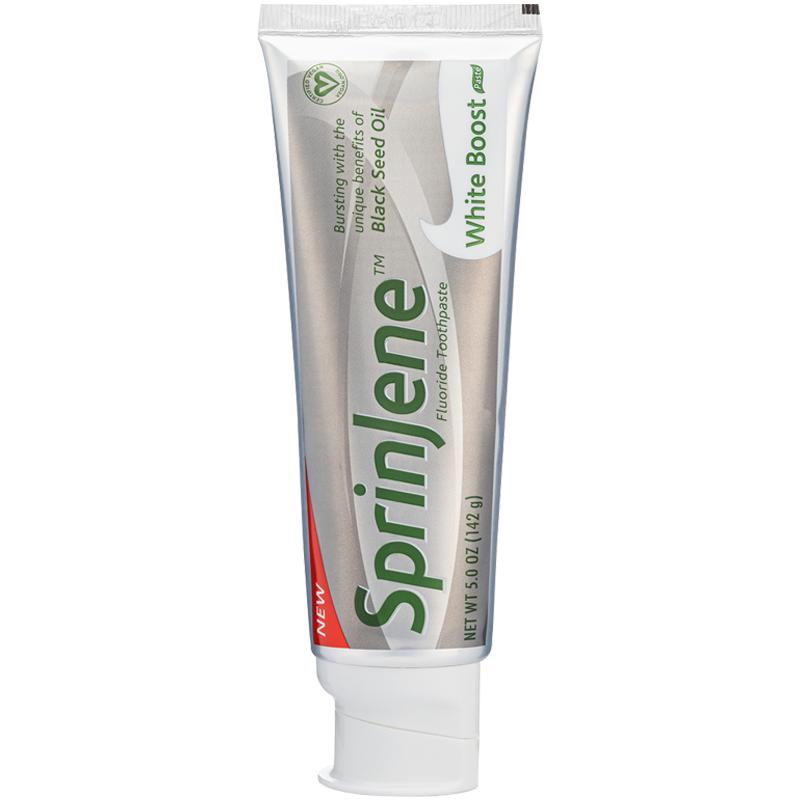 SprinJene美国进口黑籽油牙膏含氟低泡温和脱敏美白去黄去口臭