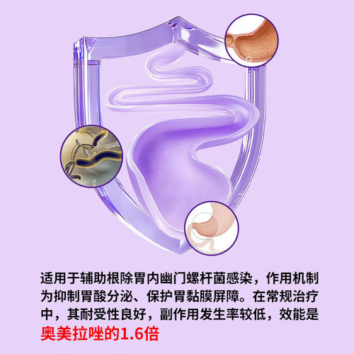 日本耐信胃药埃索美拉唑镁胶囊胃炎奥美拉唑抗胃溃疡药20mg100粒 - 图1