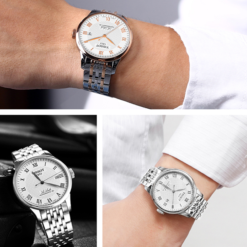 适配天梭1853力洛克表带男女原装钢带T006/T41俊雅钢表带配件19mm - 图3