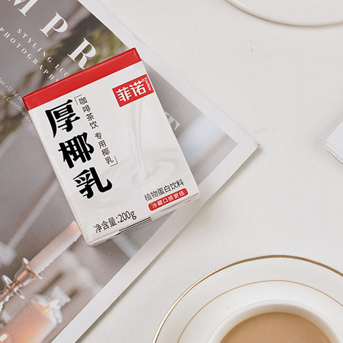 菲诺厚椰乳迷你装200g生椰拿铁椰奶咖啡商用厚乳烘焙原料家用 - 图2