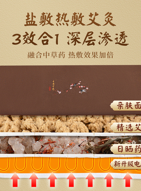 电热盐袋艾灸床垫粗盐热敷理疗包养生毯艾草电加热垫子充电艾绒垫