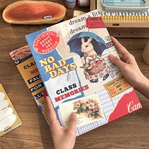 American Retro Classmates Record Elementary School Students 6th Grade Graduation Commemorative Album Girls Cute High Face Value Loose Leaf Book Elementary School Students Junior High School Senior Sense Graduation Season of Seniors Wind message Book