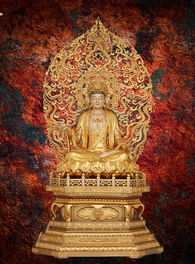 观音菩萨铜像阿弥陀佛雕像大势至菩萨铜像观音摆件九华山家用摆件