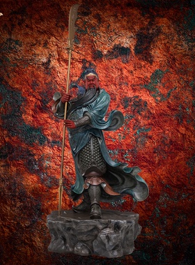 东来紫关公摆件武财神神像铜雕招财供奉铜像关帝圣君京铜伽蓝菩萨