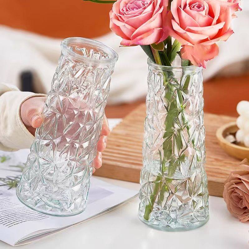 简约创意透明玻璃花瓶桌面水养玫瑰鲜花瓶北欧ins风客厅插花摆件,淘宝优惠券,粉丝福利购,淘宝优惠卷