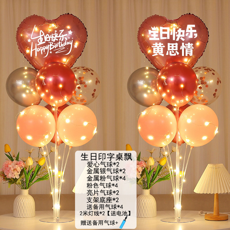 生日快乐气球装饰专属定制名字岁数男女孩儿童happy派对场景布置,淘宝优惠券,粉丝福利购,淘宝优惠卷