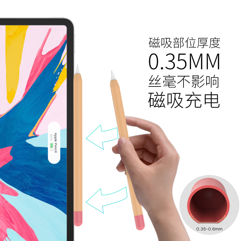 适用于Apple Pencil笔尖套苹果笔二代2一代1保护套可爱硅胶饼干笔套iPad一代保护壳平板电脑手写笔防摔笔握套 - 图3