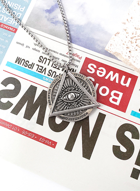 全视上帝之眼项链男女情侣毛衣链