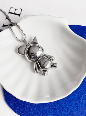可活动机器人项链小众设计高级感