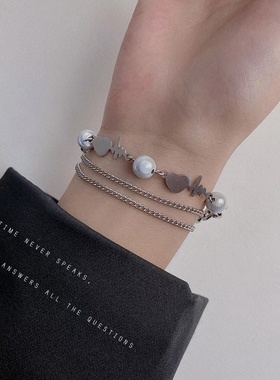 CRIVLA反光珍珠心电图女