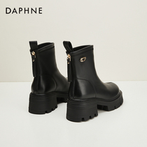 Daphne Daphne 6 5CM heightening ~ cotton boots female autumn winter new plus suede thick bottom warm northeast short boots