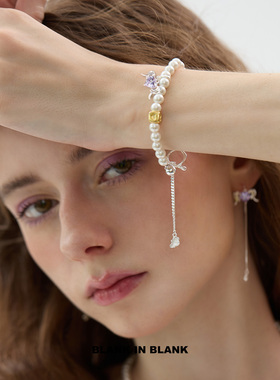 礼物简约纯银珍珠手链女宝石