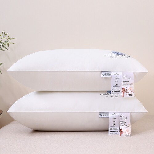 全新升级全棉枕芯护颈椎枕头助睡眠酒店专用纯棉高枕一对舒适家用 - 图0