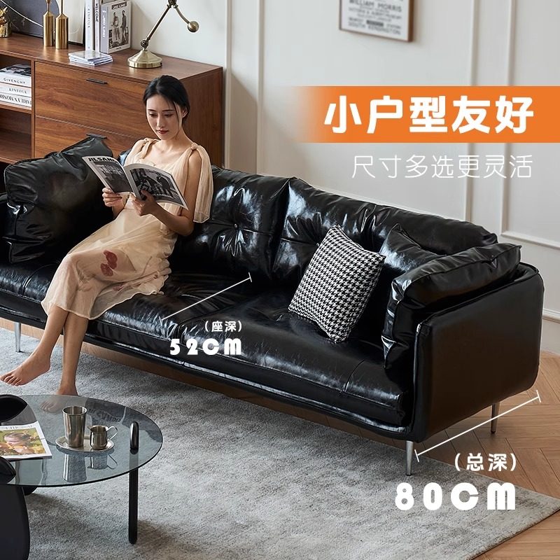 复古风油蜡真皮沙发椅头层牛皮大小户型客厅2025新款中古风沙发,淘宝优惠券,粉丝福利购,淘宝优惠卷